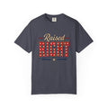 Raised Right T-shirt | Patriotic Stars Stripes Americana Design