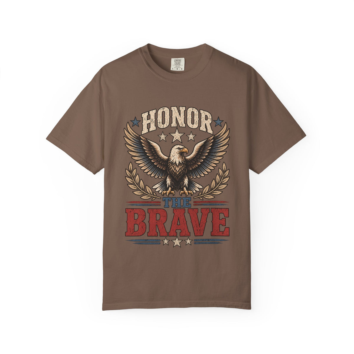 Honor The Brave Eagle graphic tee | Patriotic Vintage Stars and Stripes