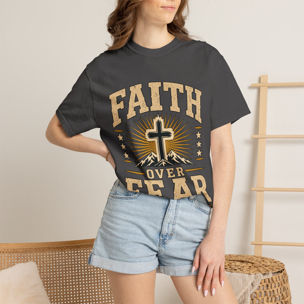 Faith Over Fear Vintage Christian T-Shirt