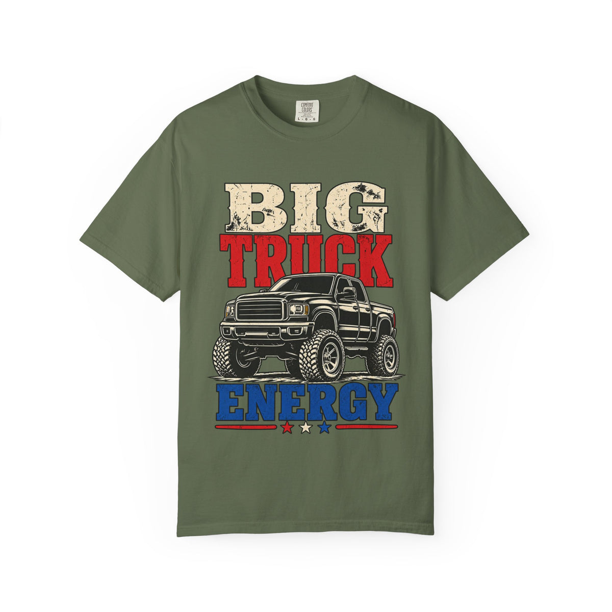 Big Truck Energy T-shirt | Vintage Pickup Truck Graphic, Patriotic Colors