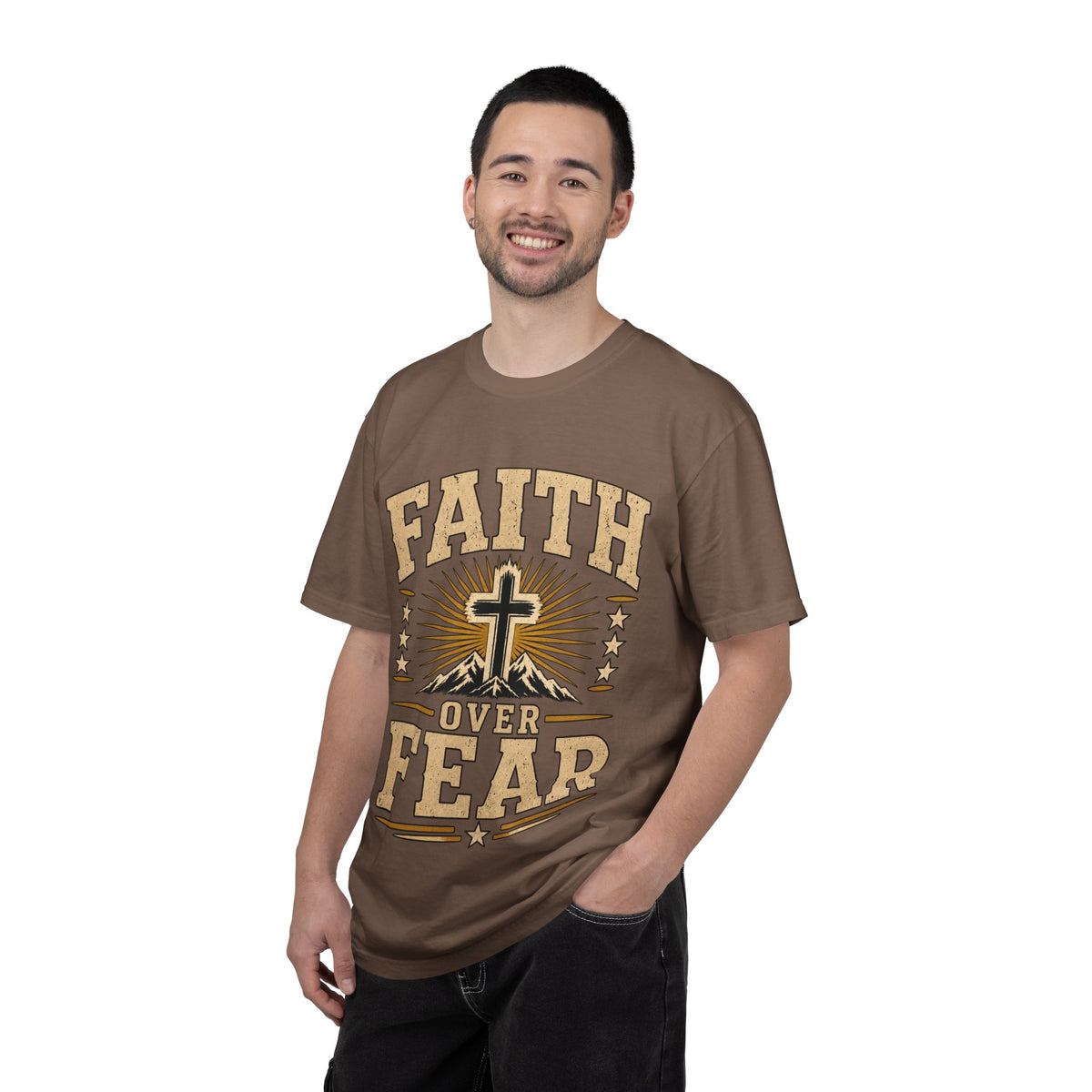 Faith Over Fear Vintage Christian T-Shirt