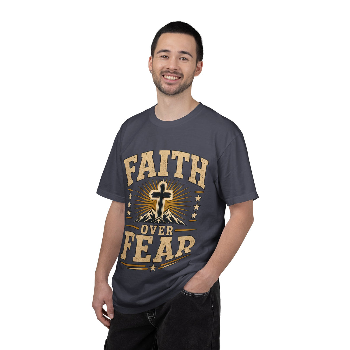 Faith Over Fear Vintage Christian T-Shirt
