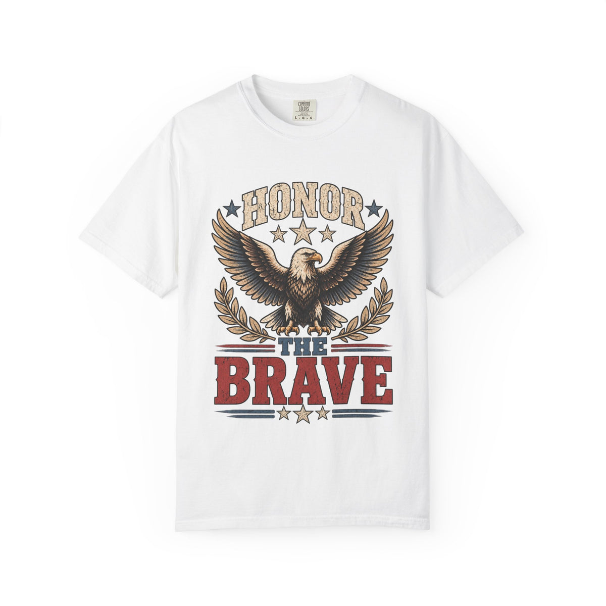 Honor The Brave Eagle graphic tee | Patriotic Vintage Stars and Stripes