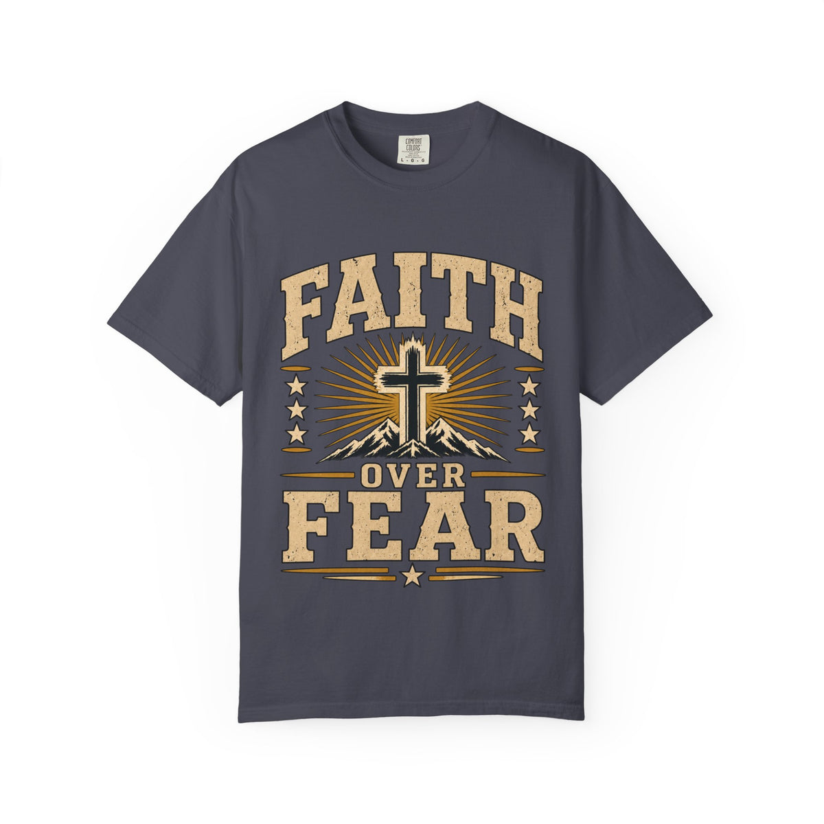 Faith Over Fear cross design T-Shirt | Christian faith graphic tee