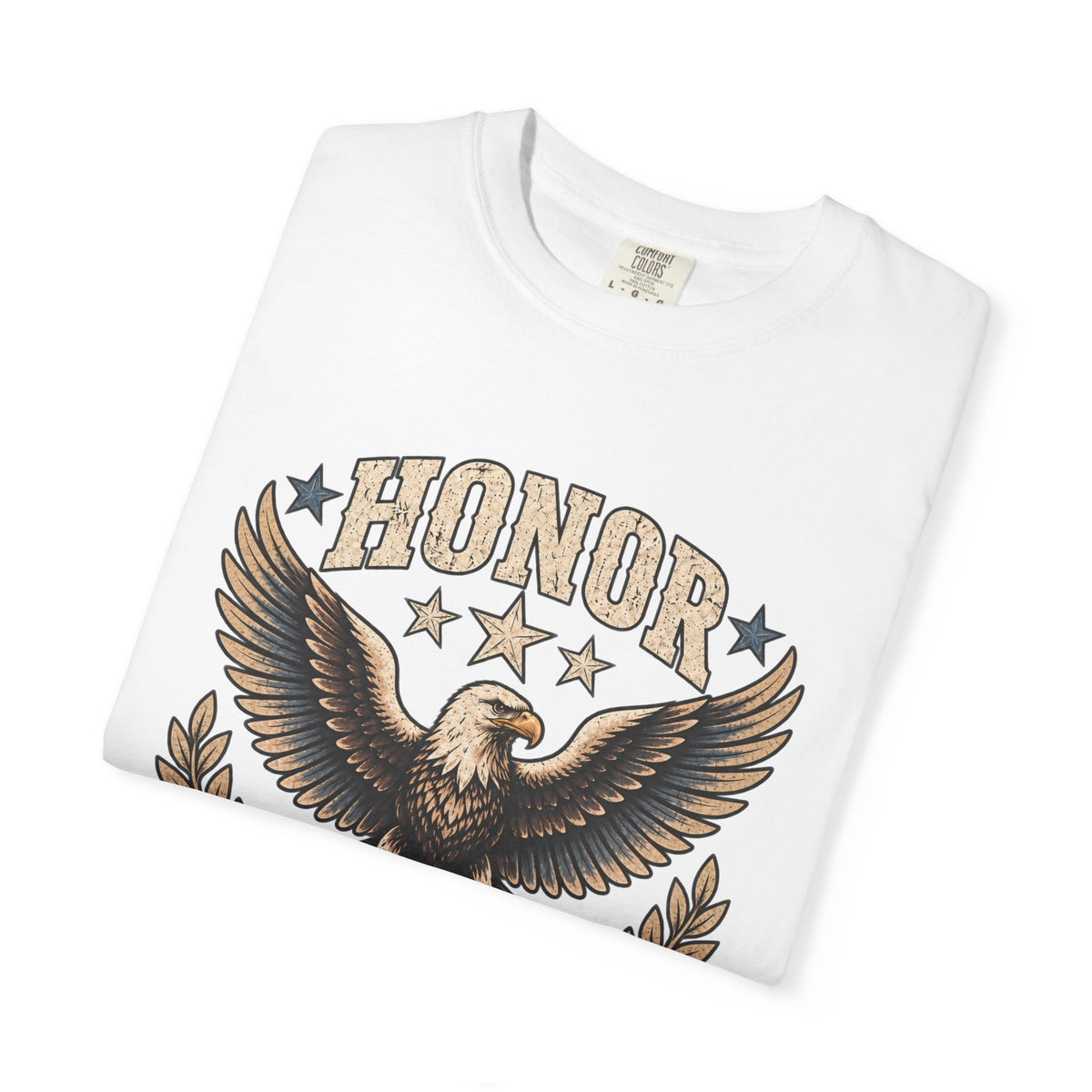 Honor The Brave Eagle graphic tee | Patriotic Vintage Stars and Stripes