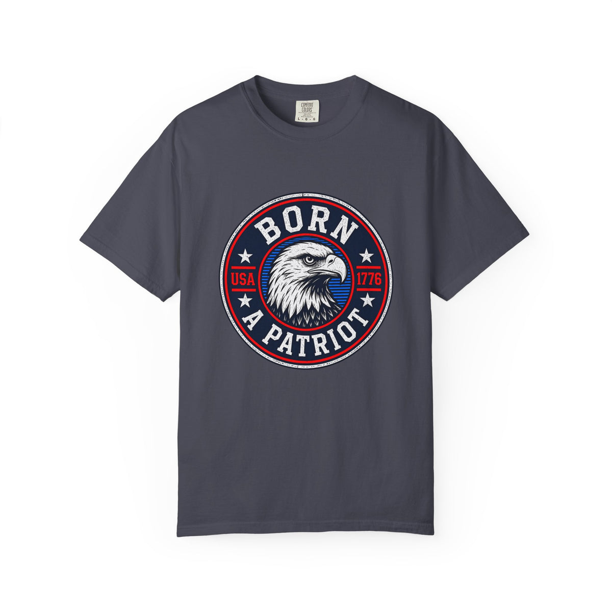 Born a Patriot Eagle Badge T-shirt | USA 1776 Americana