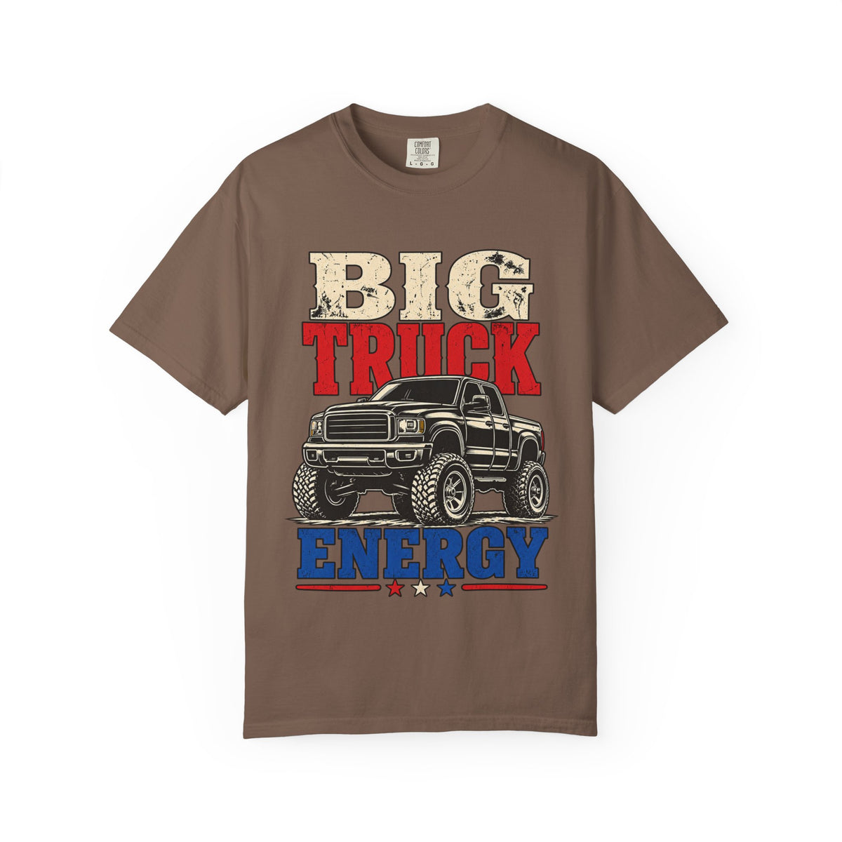 Big Truck Energy T-shirt | Vintage Pickup Truck Graphic, Patriotic Colors