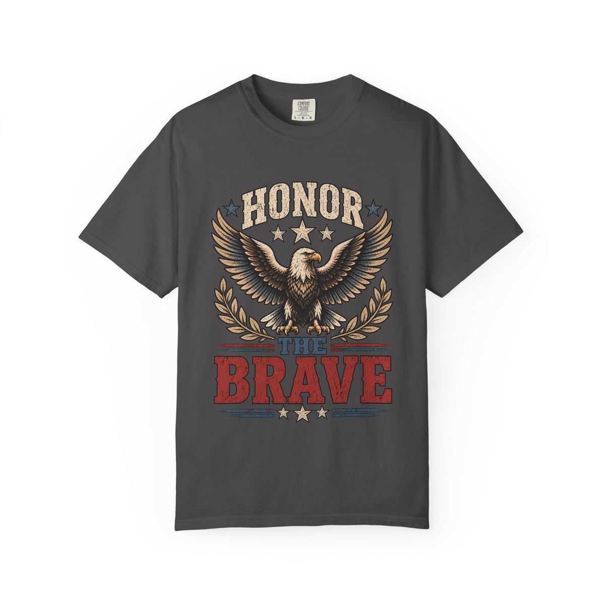 Honor The Brave Eagle graphic tee | Patriotic Vintage Stars and Stripes