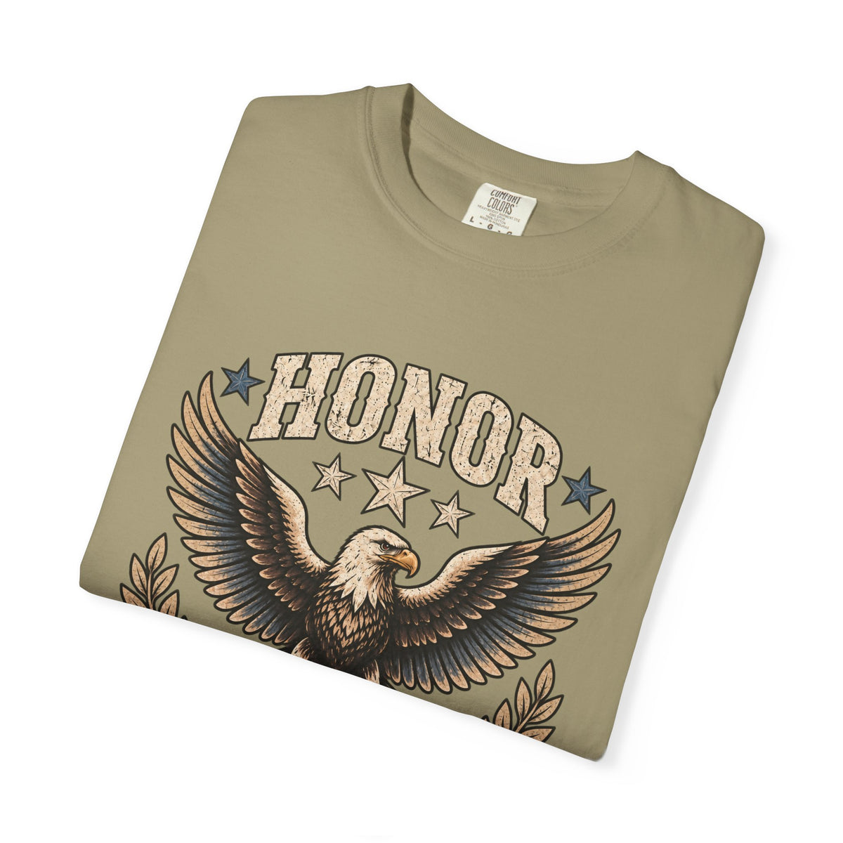 Honor The Brave Eagle graphic tee | Patriotic Vintage Stars and Stripes
