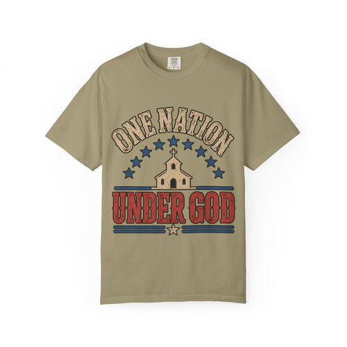 One Nation Under God T-shirt | Patriotic Church Cross Stars