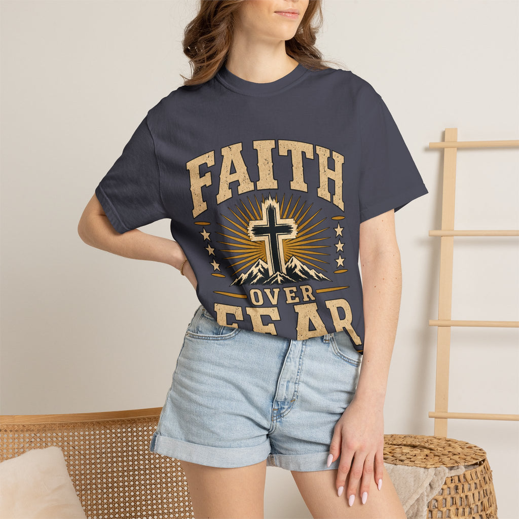 Faith Over Fear Vintage Christian T-Shirt