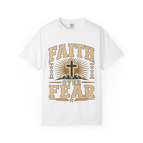 Faith Over Fear cross design T-Shirt | Christian faith graphic tee