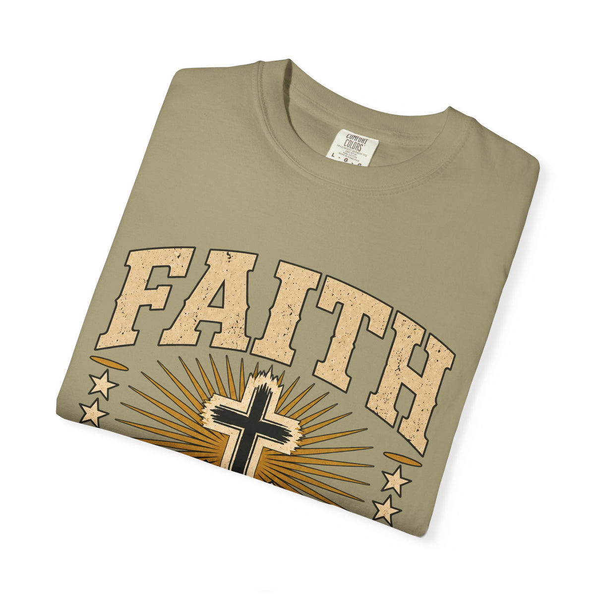 Faith Over Fear cross design T-Shirt | Christian faith graphic tee