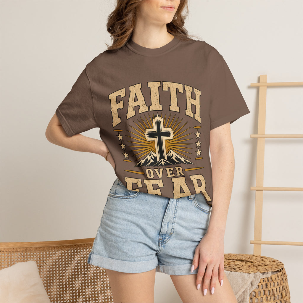 Faith Over Fear Vintage Christian T-Shirt