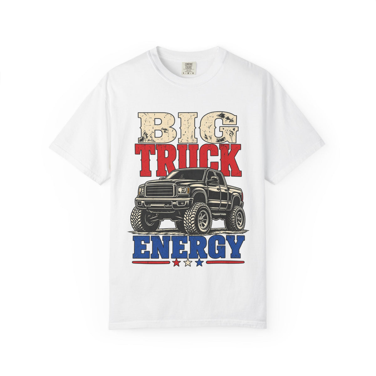 Big Truck Energy T-shirt | Vintage Pickup Truck Graphic, Patriotic Colors
