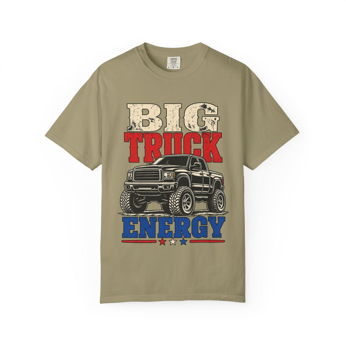 Big Truck Energy T-shirt | Vintage Pickup Truck Graphic, Patriotic Colors