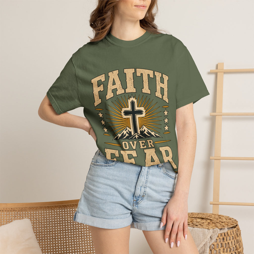 Faith Over Fear Vintage Christian T-Shirt