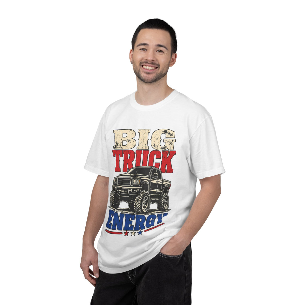 Big Truck Energy T-shirt | Vintage Pickup Truck Graphic, Patriotic Colors