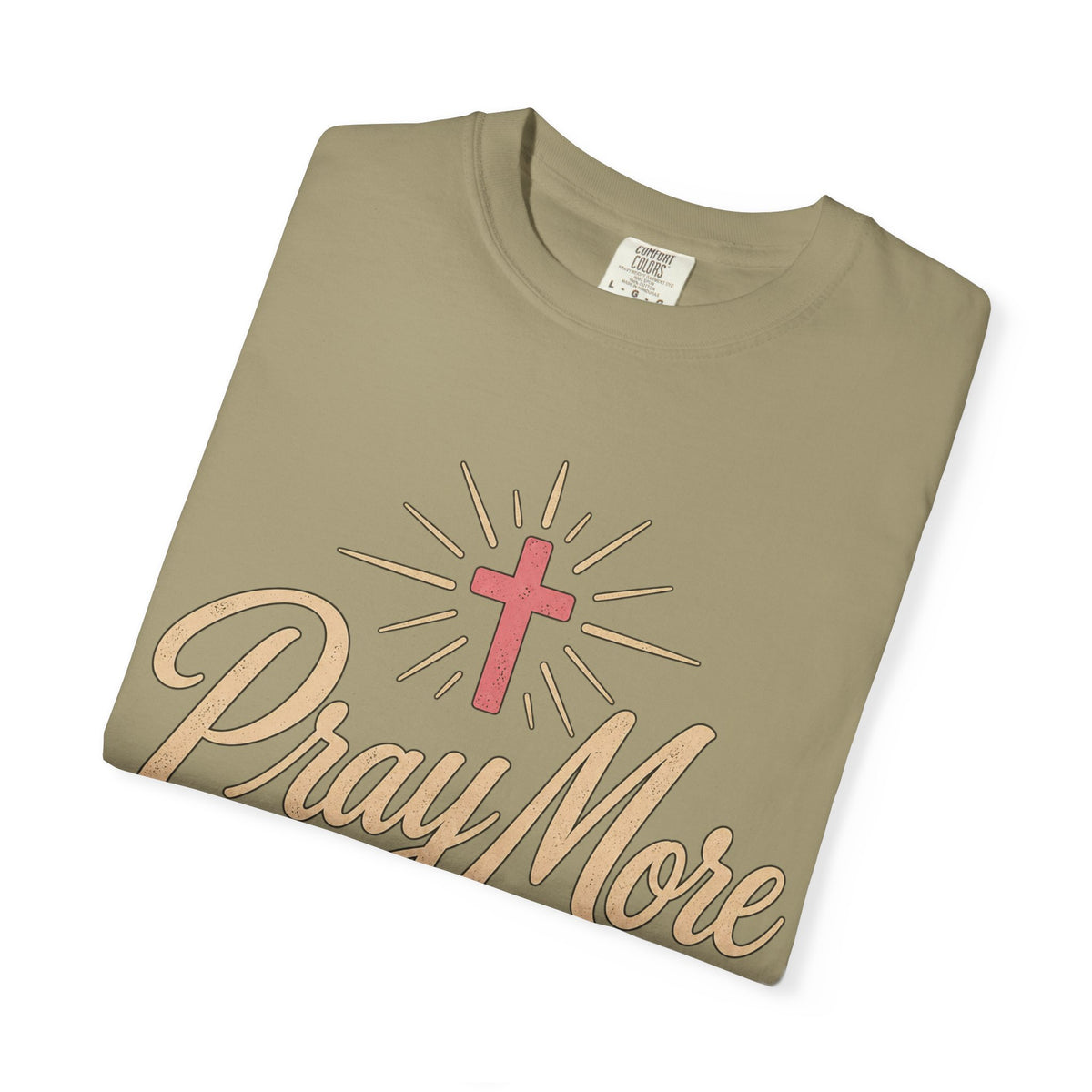 Pray More Worry Less T-shirt | Christian Cross Floral Tee