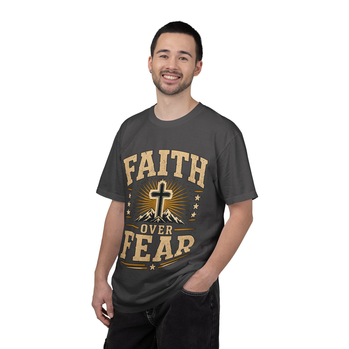 Faith Over Fear Vintage Christian T-Shirt
